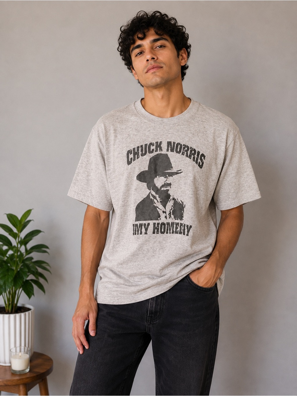 Vintage Chuck Norris Graphic Tee - Size L